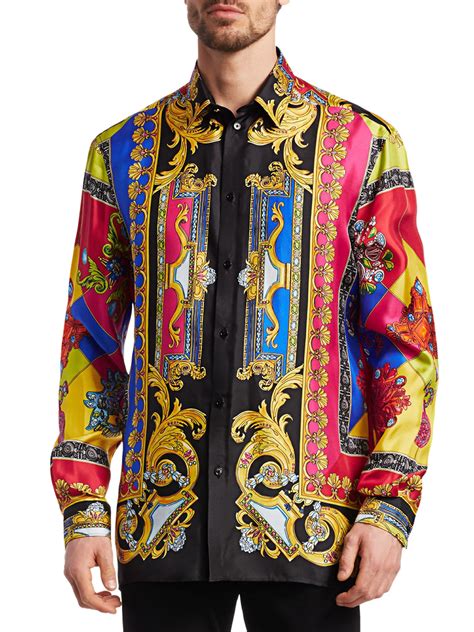 versace size chart mens shirt|versace men's dress shirts.